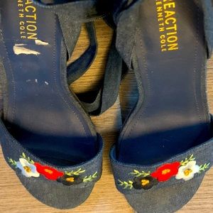 Kenneth Cole Denim Lace-up Sandals